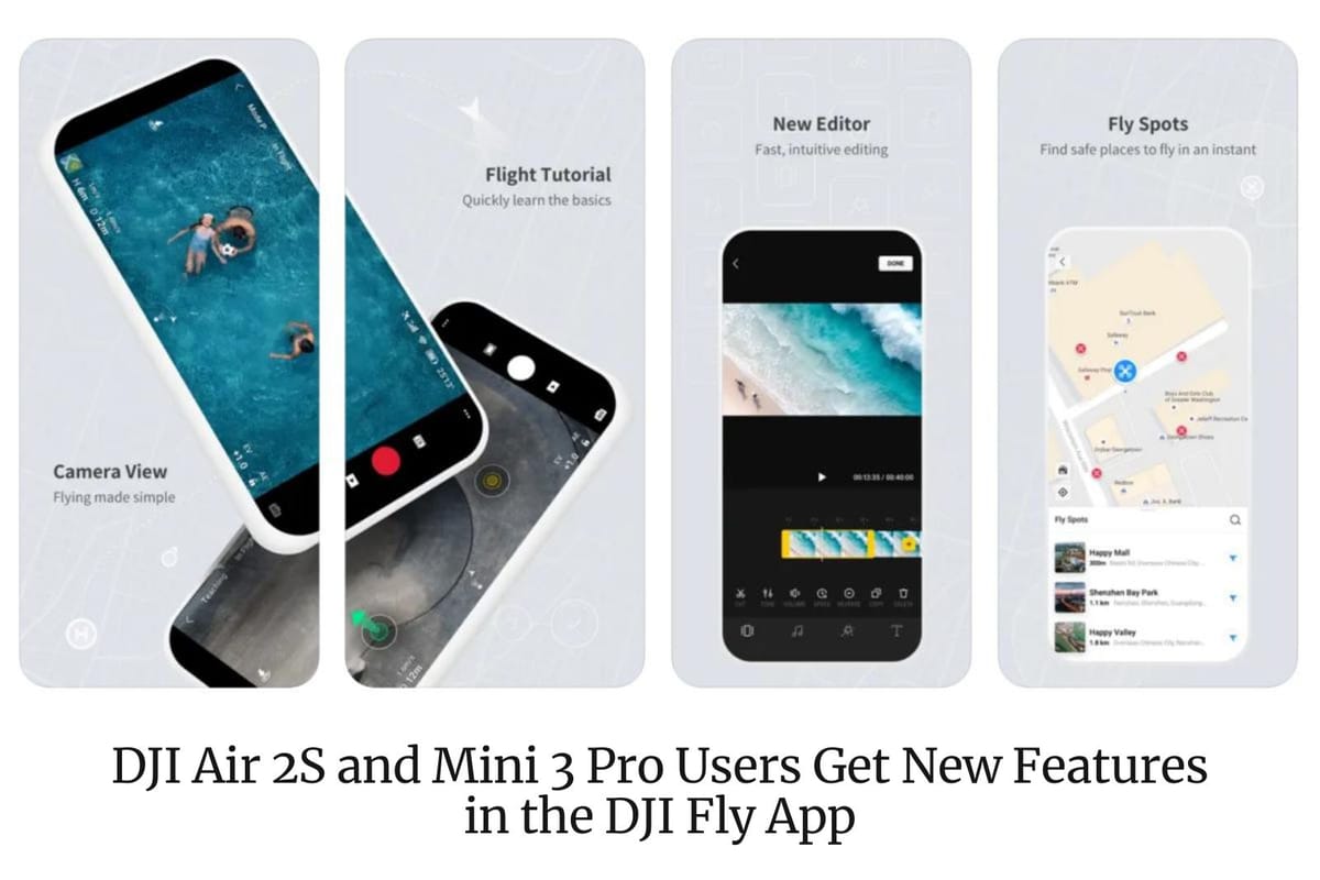 DJI Air 2S and Mini 3 Pro Users Get New Features in the DJI Fly App